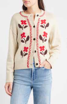 Rails Mavie Intarsia Floral Cardigan
