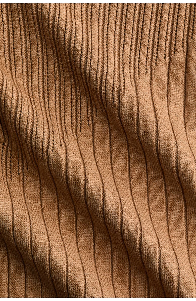 H&M Rib-knit Top, Alternate, color, Dark Beige