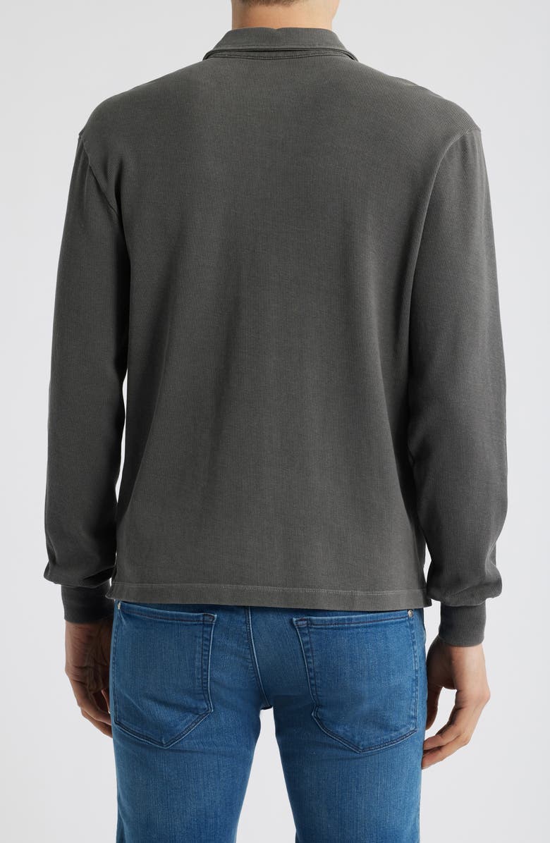 ALEX CRANE Caza Rib Organic Cotton Long Sleeve Polo, Alternate, color, Slate