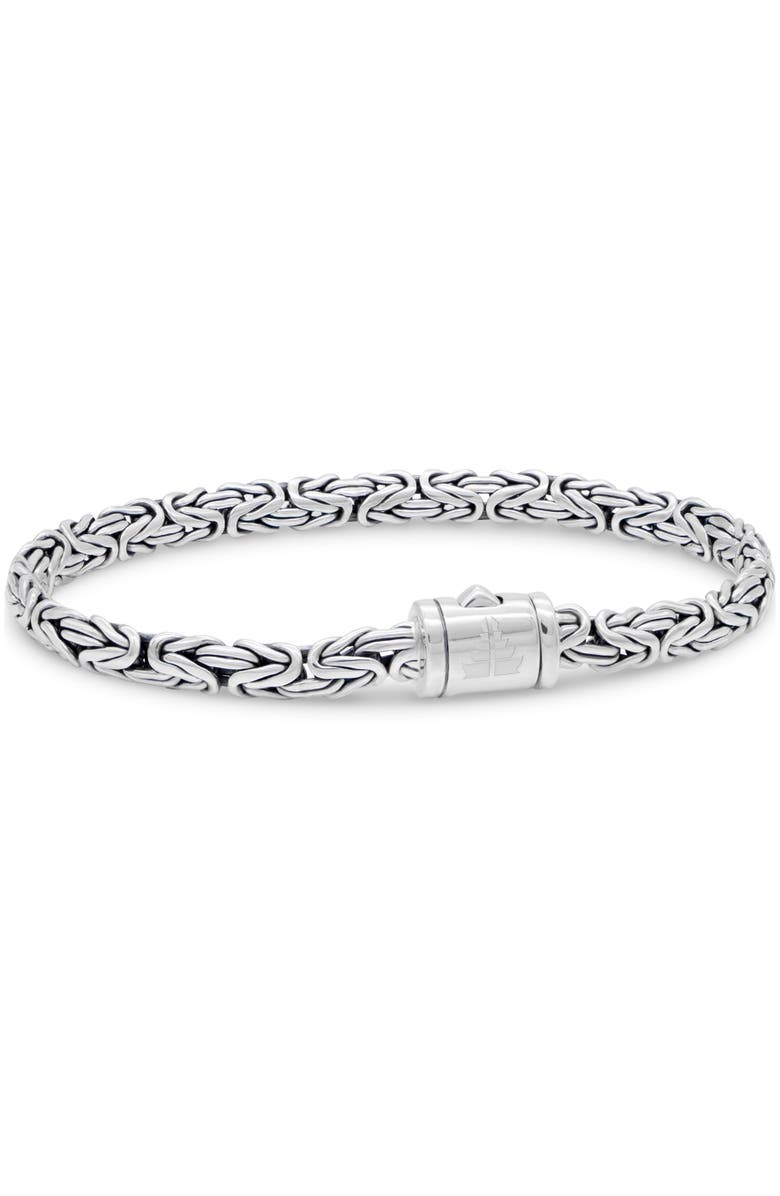 DEVATA Borobudur Oval 5mm Chain Bracelet in Sterling Silver, Main, color, Silver