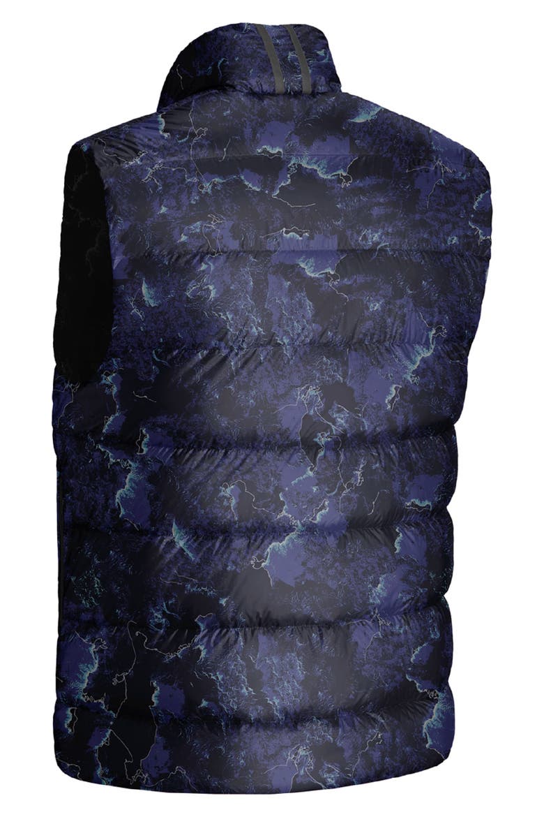 Crofton Water Resistant Packable Quilted 750-Fill-Power Down Vest, Alternate, color, COASTLINES-ABLU