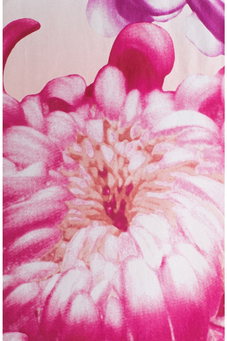 'Harriet Tropical Peony' Print Silk Shift Dress, Alternate, color, TROPICAL PEONY