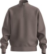 BOSS Dalizip Cotton Quarter-Zip Pullover