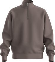 BOSS Dalizip Cotton Quarter-Zip Pullover