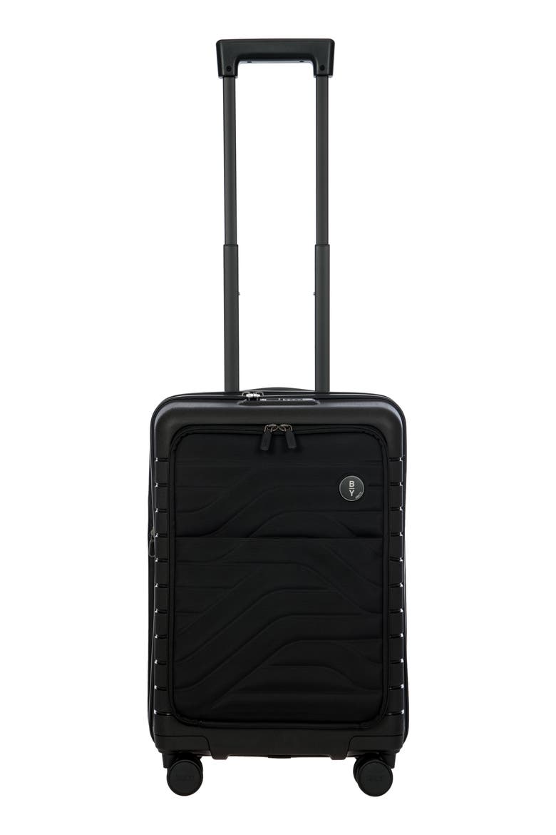 B|Y Ulisse 21 Expandable 21-Inch Spinner Carry-On, Alternate, color, BLACK