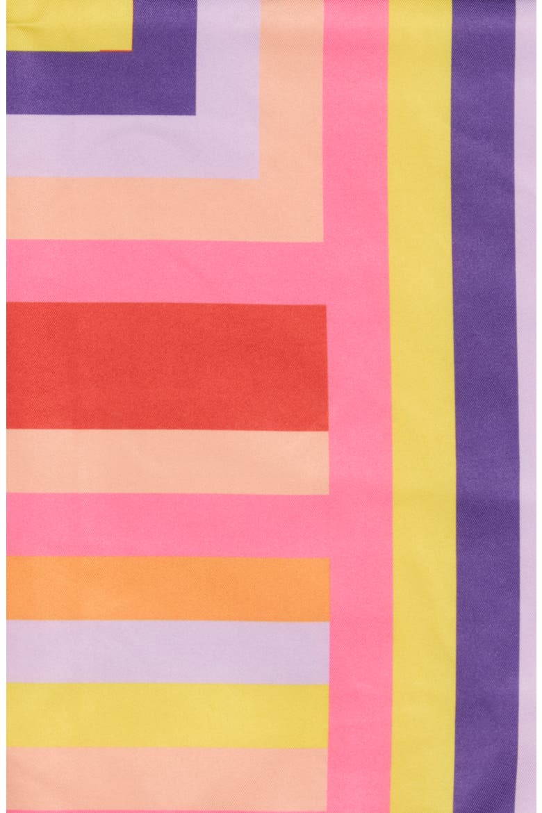Intersecting Stripe Square Scarf, Alternate, color, WARM MULTI