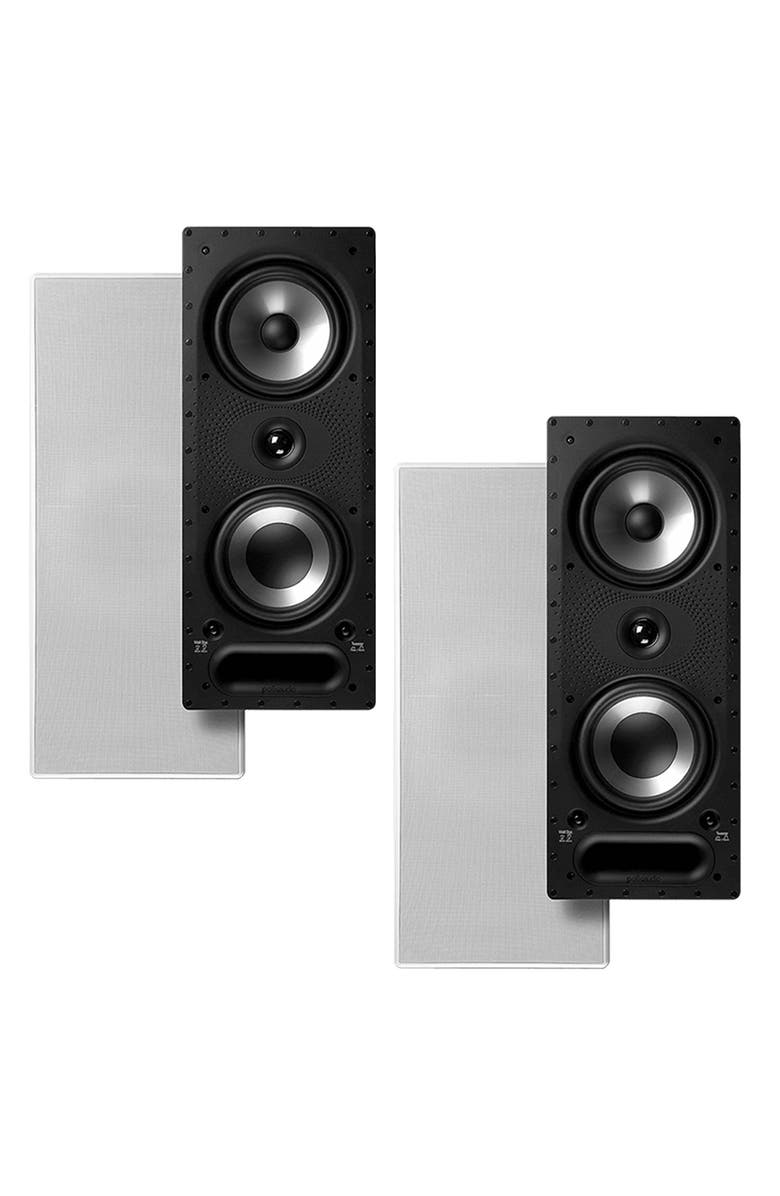 Polk Audio 265-RT 3 Way Vanishing In Wall Speakers - Pair, Main, color, White