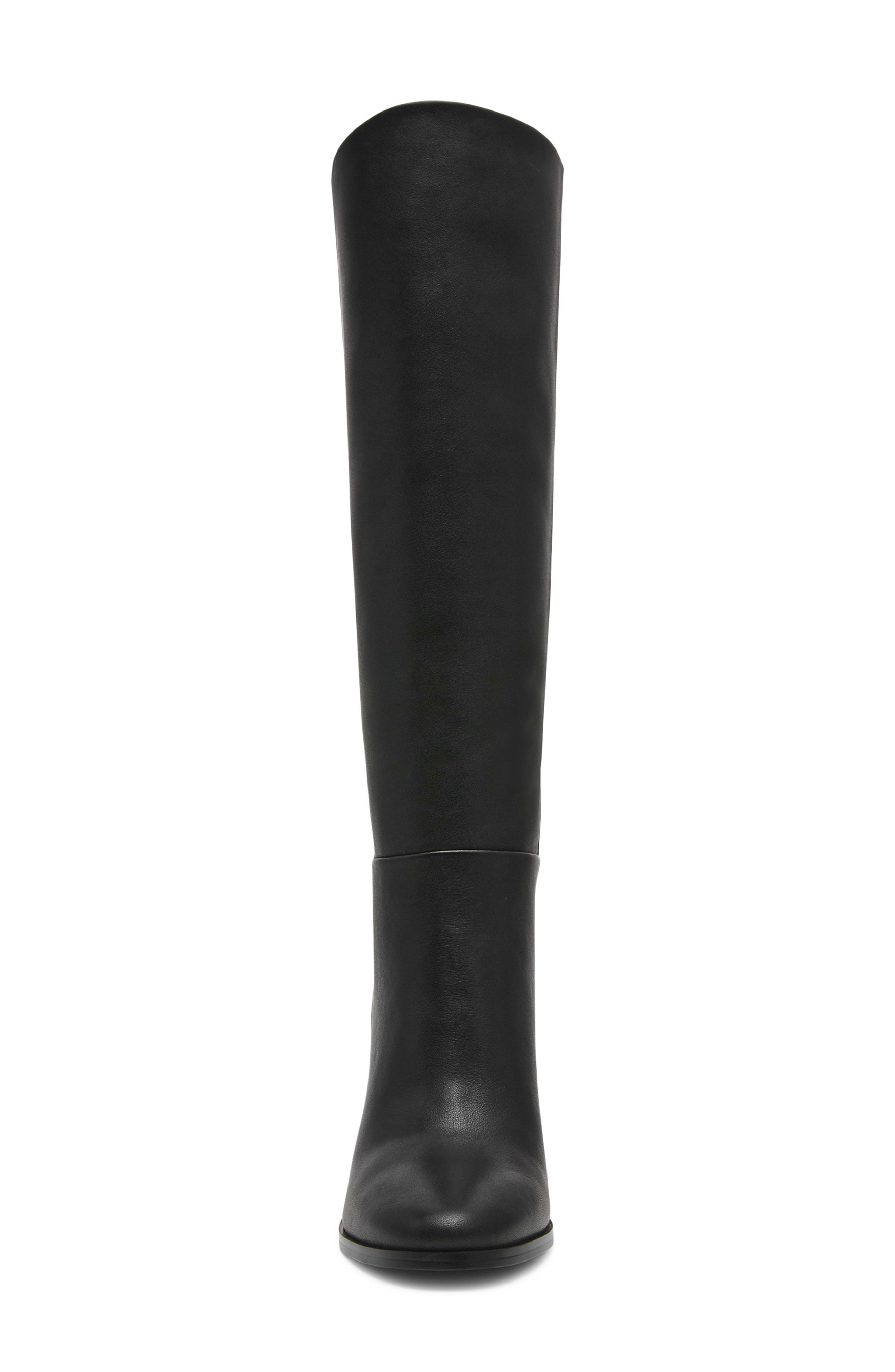Joette Leather Knee High Boot, Alternate, color, BLACK LEATHER