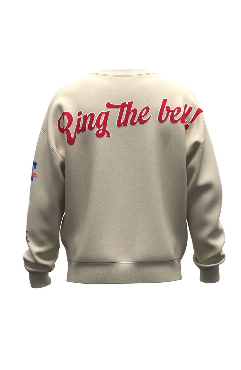 FANATICS Unisex Fanatics  Tan Philadelphia Phillies Spirit Jersey Fleece Crewneck Pennant Sweatshirt, Alternate, color, Tan