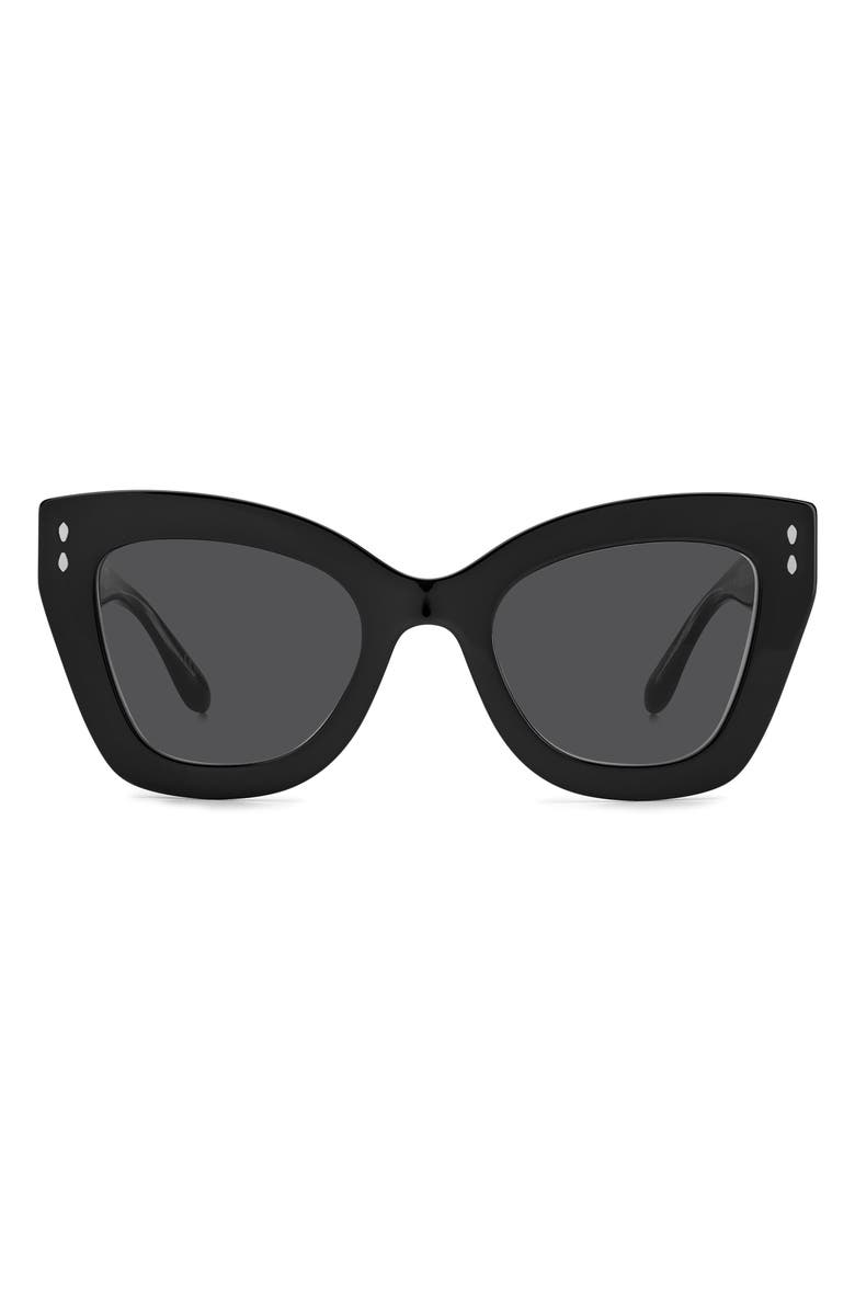 Isabel Marant 51mm Cat Eye Sunglasses, Main, color, Black/ Dark Grey Sf