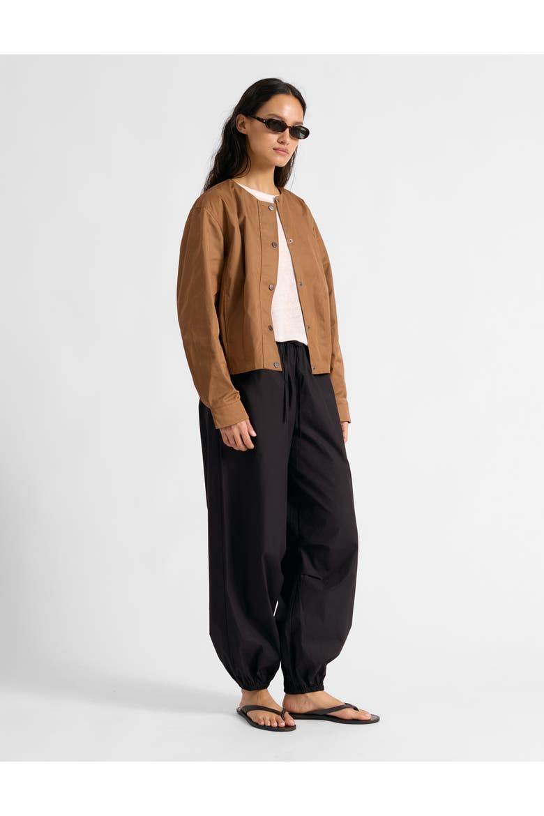 Pleat Hem Bomber Jacket, Alternate, color, Tan