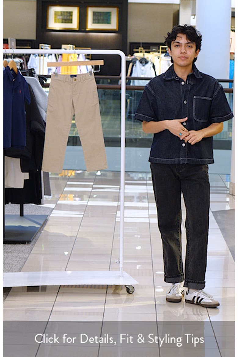 Kids' Flat Front Stretch Cotton Chinos video