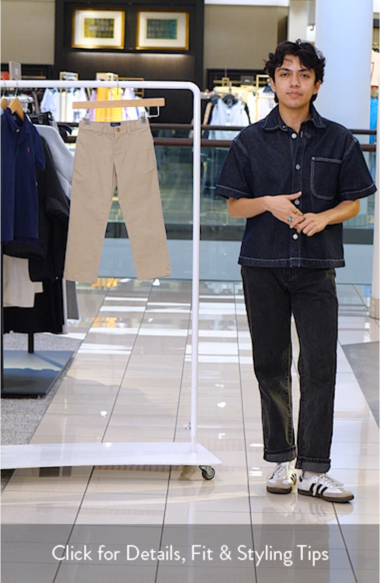 Kids' Flat Front Stretch Cotton Chinos, sales video thumbnail