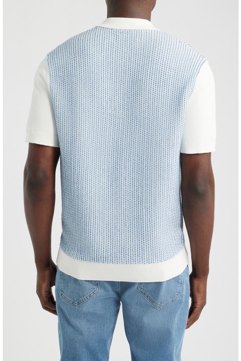 Turin Stripe Polo Sweater, Alternate, color, ECRU