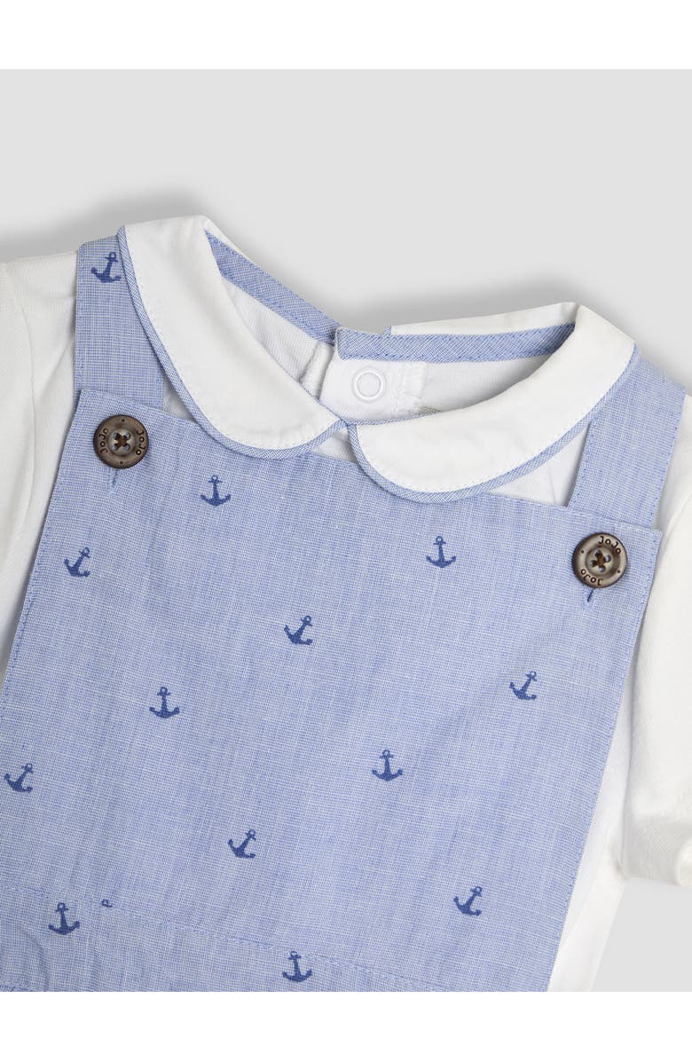 JOJO MAMAN BEBE Bodysuit & Anchor Print Overalls, Alternate, color, Navy