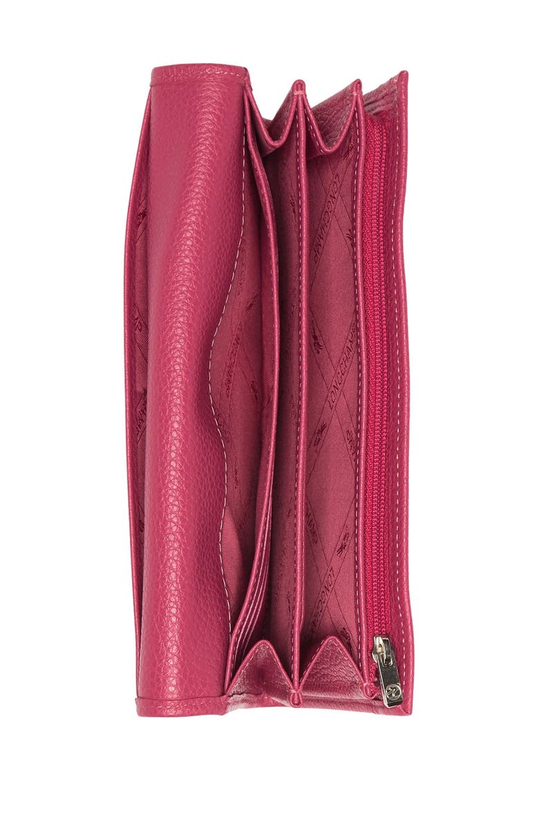 Longchamp Continental Leather Wallet, Alternate, color, Pink