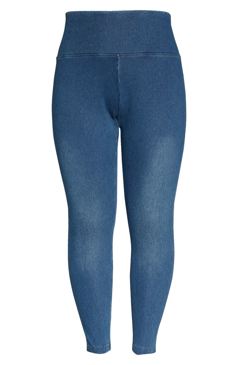Lysse 'Lyssentials High Rise Stretch Denim Leggings, Alternate, color, Mid Wash
