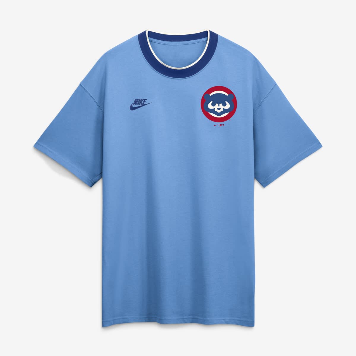 Nike Men's Nike Light Blue Chicago Cubs Cooperstown Collection Ringer T ...
