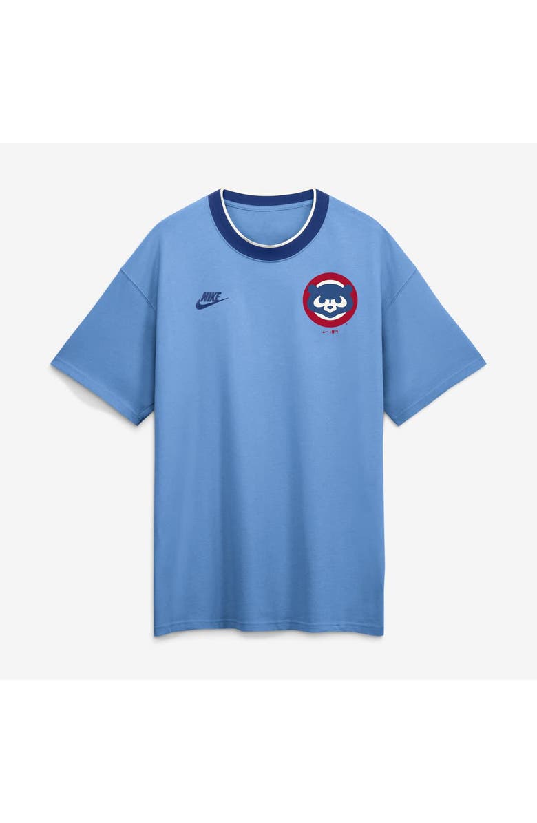 Nike Men's Nike Light Blue Chicago Cubs Cooperstown Collection Ringer T-Shirt, Alternate, color, Light Blue