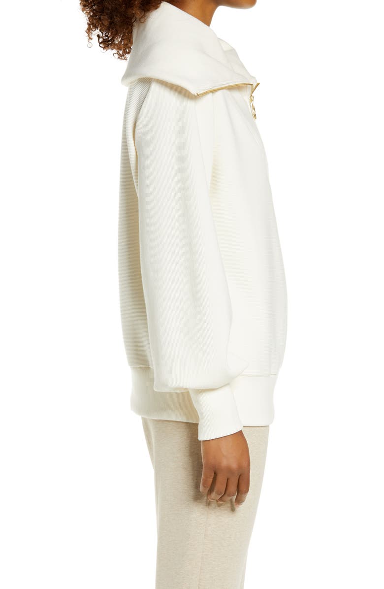 Varley Vine Ottoman Half Zip Pullover, Alternate, color, Ivory