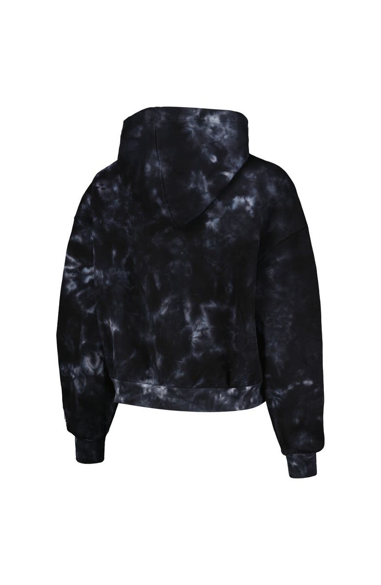 THE WILD COLLECTIVE Women's The Wild Collective Black Los Angeles Lakers Tie-Dye Cropped Pullover Hoodie, Alternate, color, Black