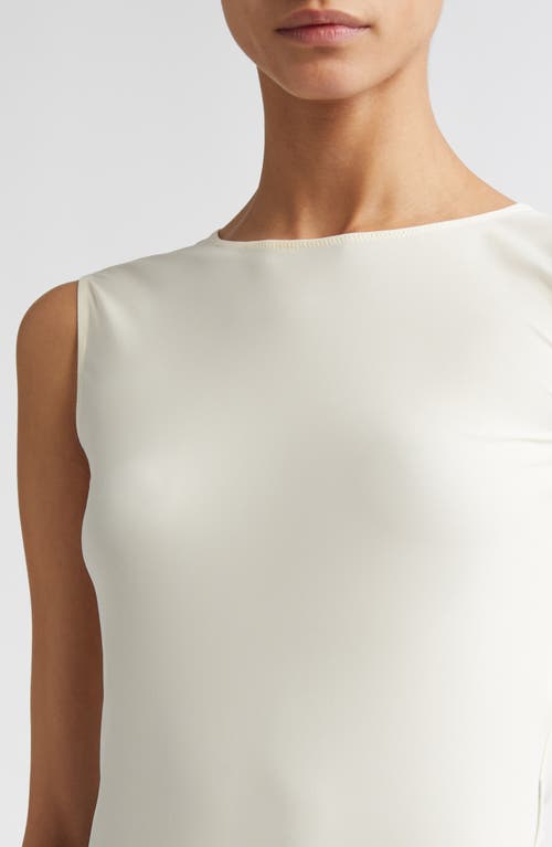 Mm6 Maison Margiela Stretch Jersey Bodysuit In Cream