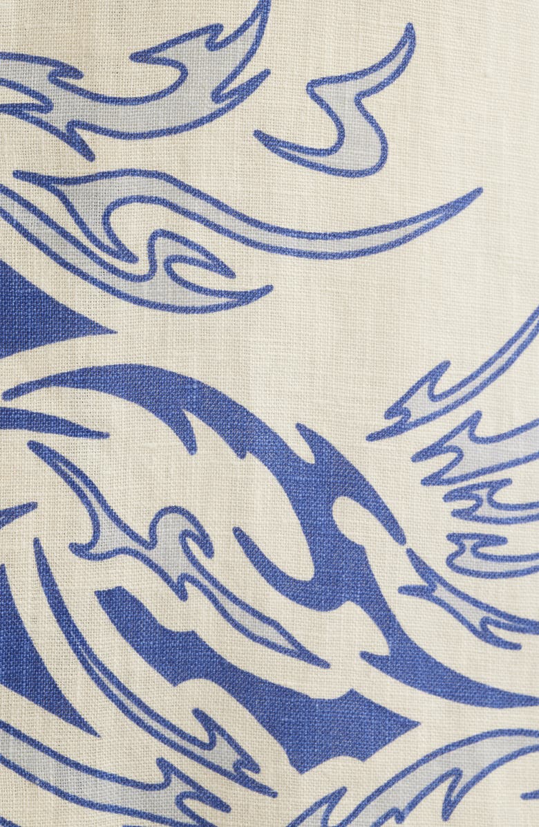 OAS Rogue Linen Camp Shirt, Alternate, color, Blue