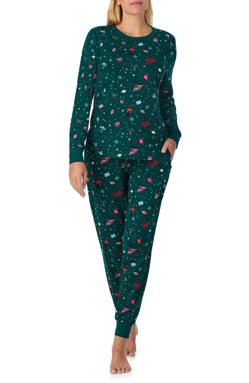 Kate Spade New York Print Pajamas In Green