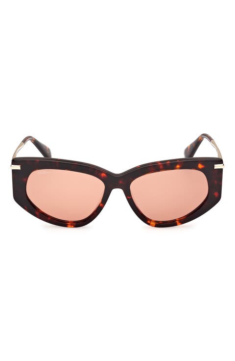 Beth 54mm Polarized Geometric Sunglasses