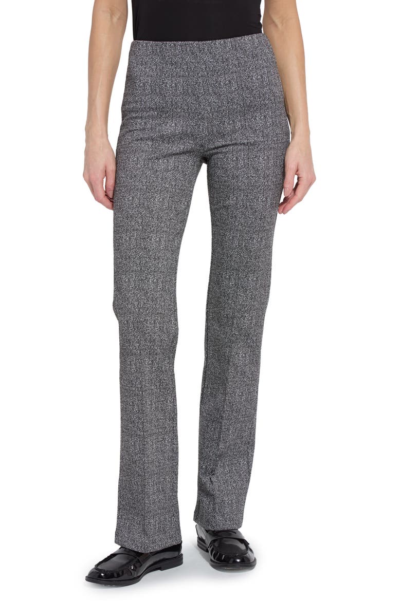 Lyssé Houndstooth Jacquard Flare Leggings, Main, color, SMOKE SLT