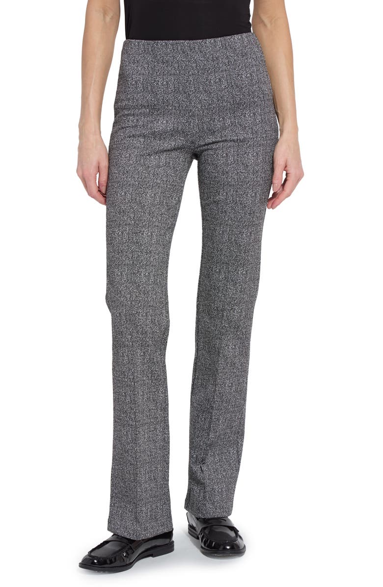 Lysse ́ Houndstooth Jacquard Flare Leggings, Main, color, Smokey Salt Pepper