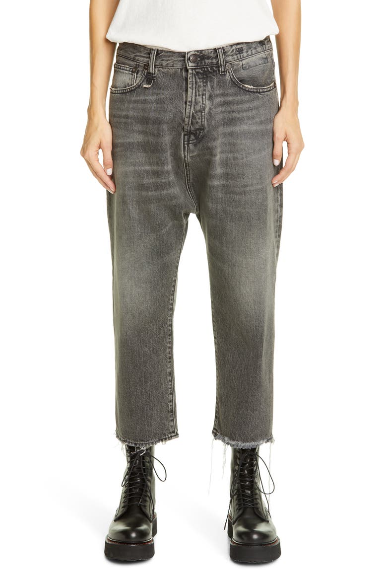 Tailored Drop Crotch Jeans, Main, color, LEYTON BLACK