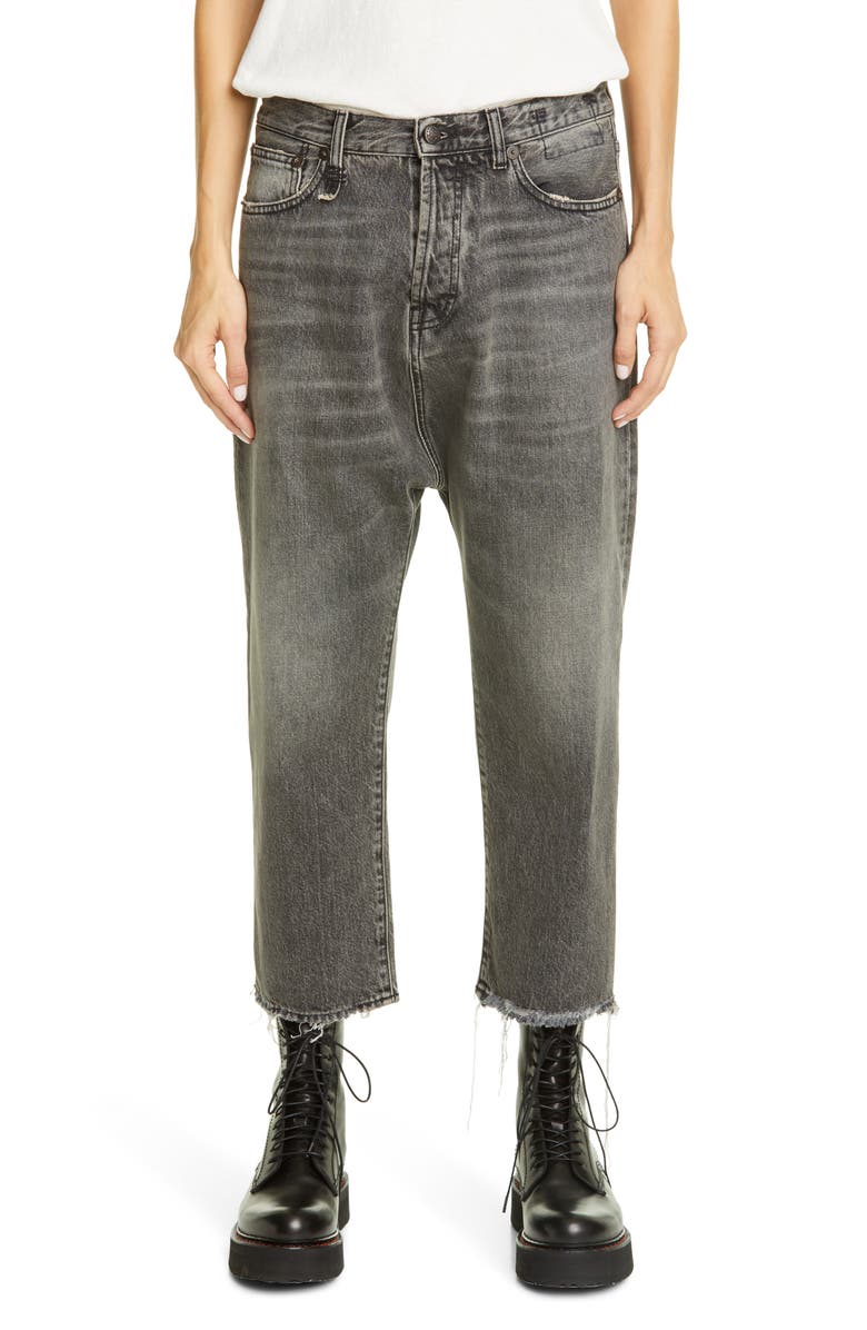 R13 Tailored Drop Crotch Jeans, Main, color,