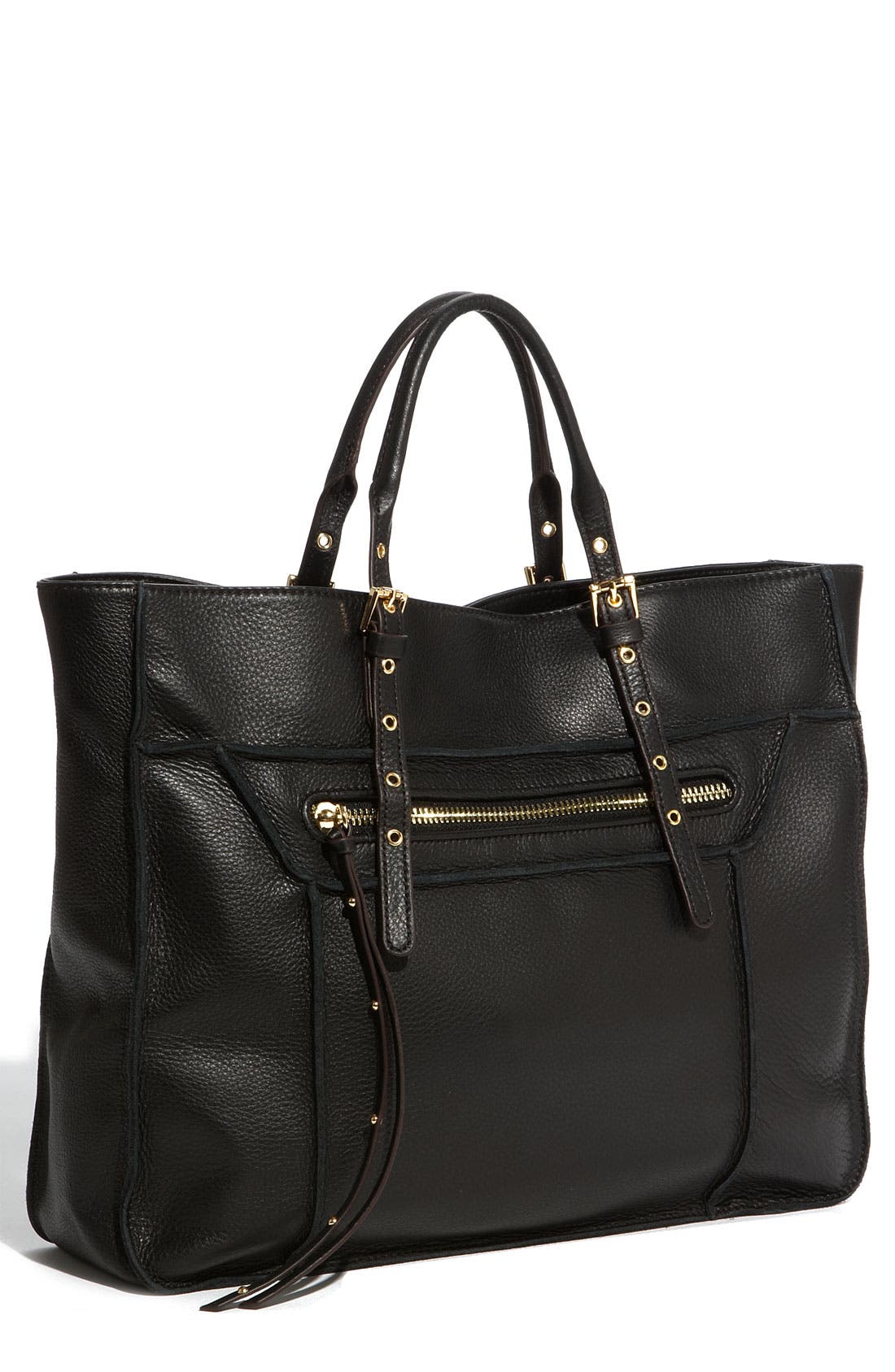 STEVEN by Steve Madden 'France' Calfskin Leather Tote, Main, color, 