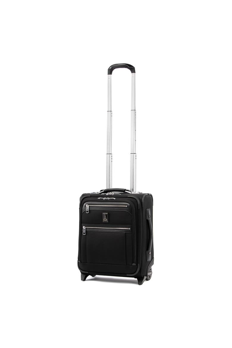 Platinum Elite Softside Expandable 16" Upright Carry On Luggage, Alternate, color, Shadow Black
