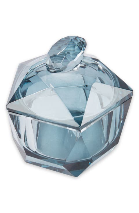 Faceted Crystal Storage Jewlery Jar with Lid