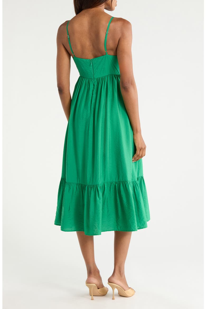 Spaghetti Strap Midi Dress, Alternate, color, KELLY GREEN