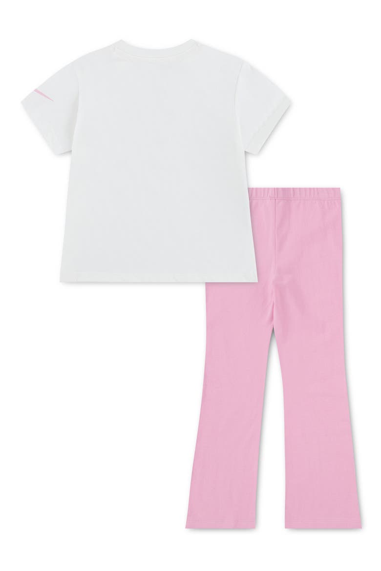 Kids' Juxta Heart Tee & Flare Leggings Set, Alternate, color, PINK RISE