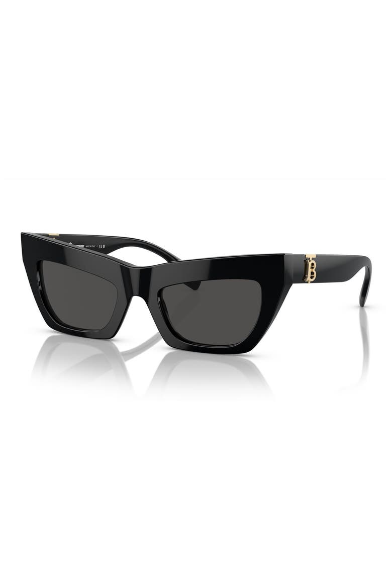51mm Cat Eye Sunglasses, Alternate, color, BLACK