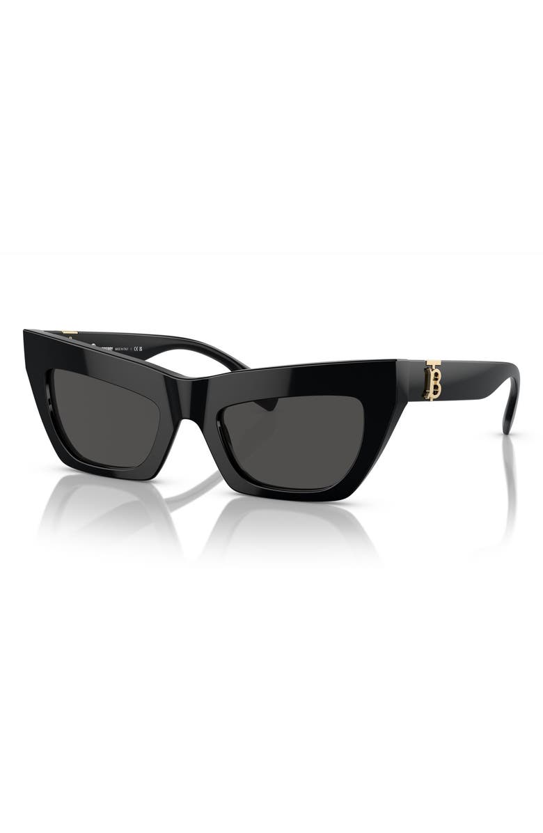 Burberry 51mm Cat Eye Sunglasses, Alternate, color, Black