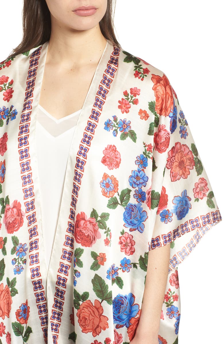 Echo Floral Maxi Ruana, Alternate, color,