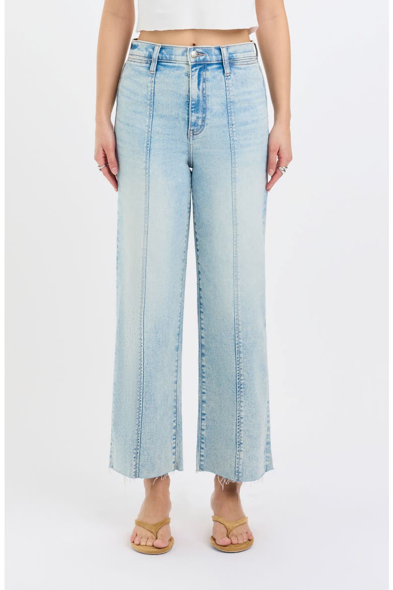Pleaser High Waist Raw Hem Crop Jeans, Main, color, LOVLEY