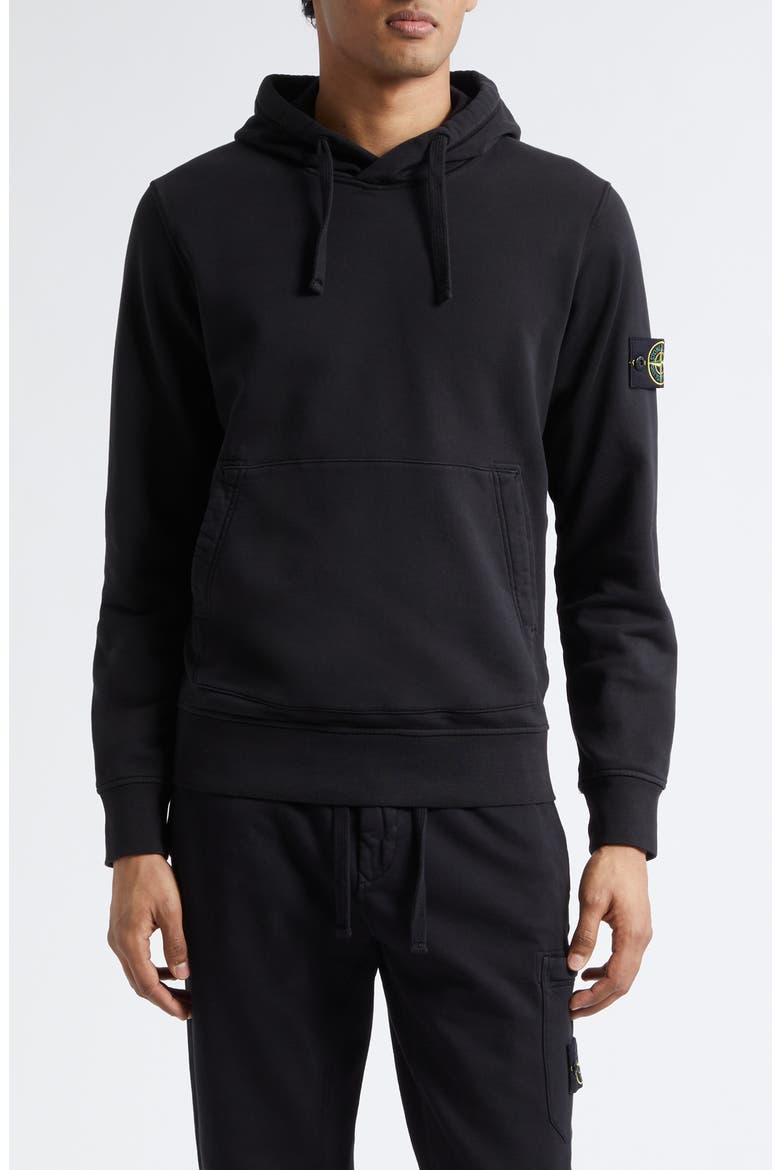 Fleece Hoodie, Main, color, BLACK