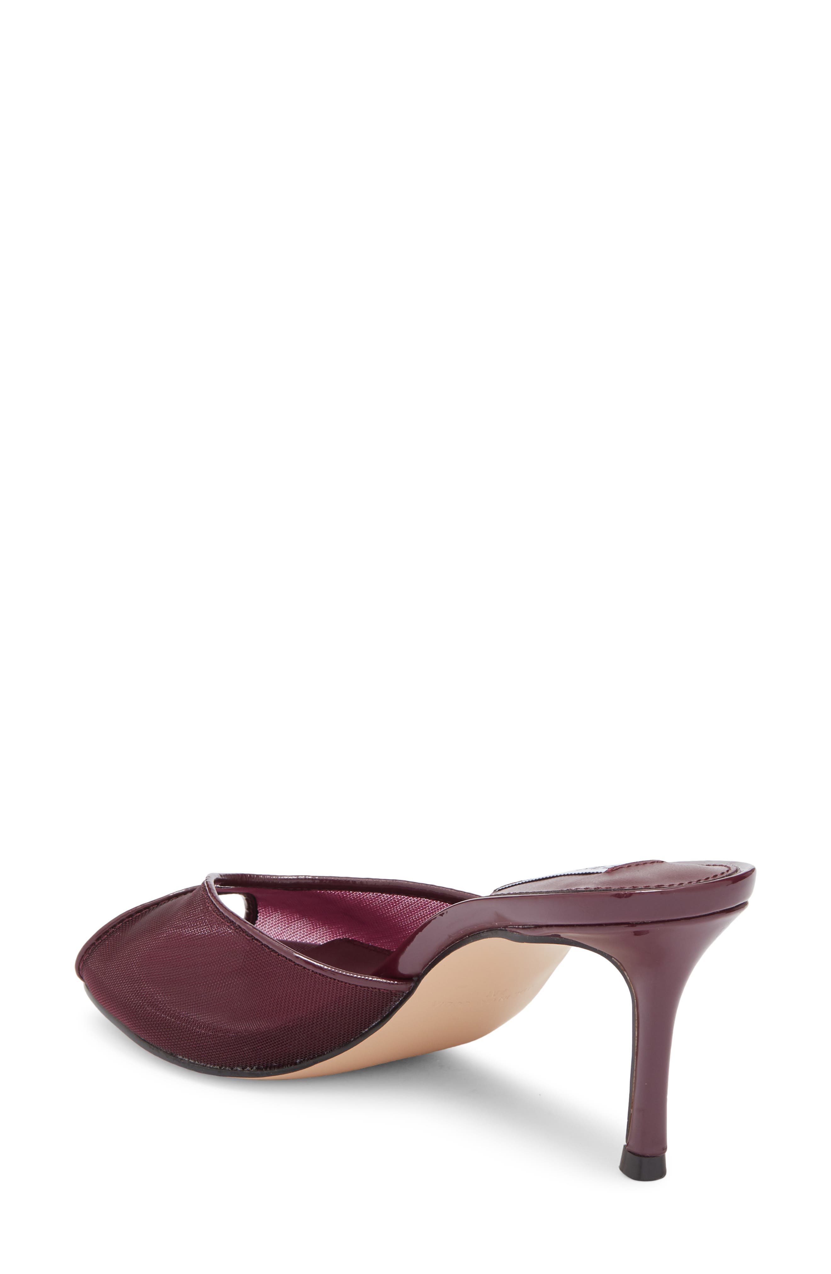 Rowe Peep Toe Sandal, Alternate, color, BURGUNDY MESH