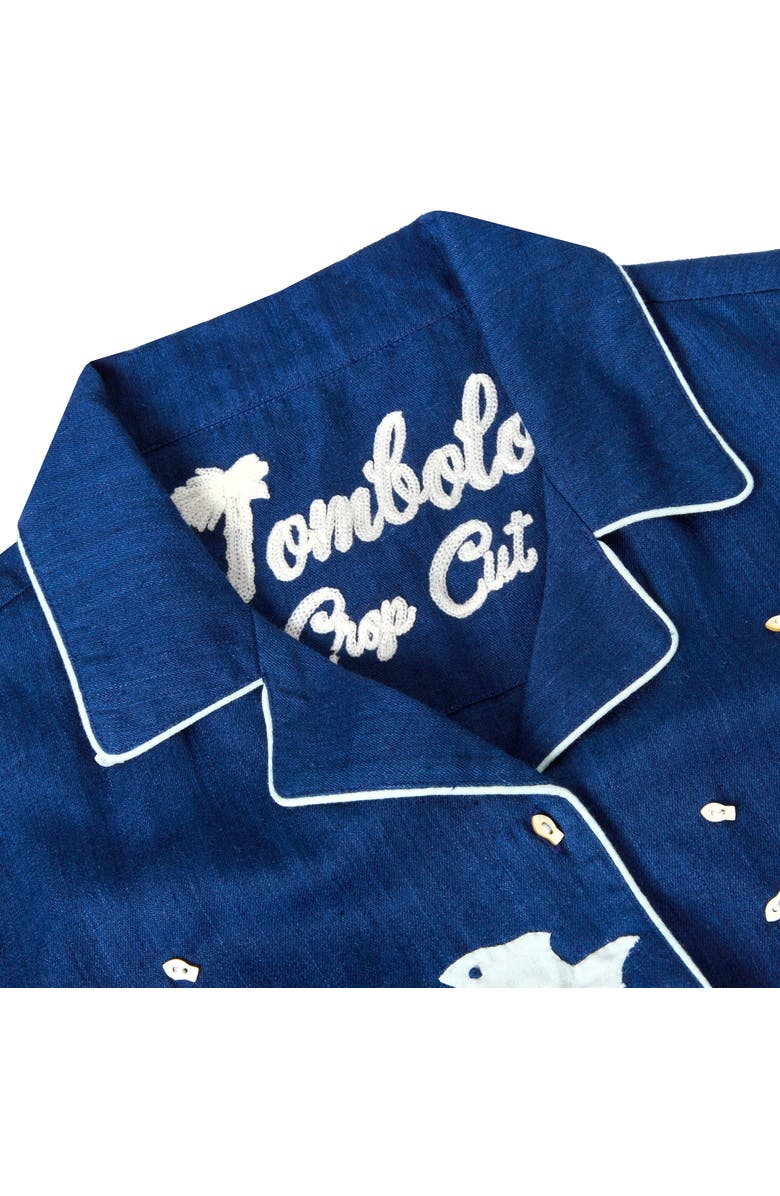 Tombolo 'Teamwork' Cabana ~ Crop Cut, Alternate, color, Blue