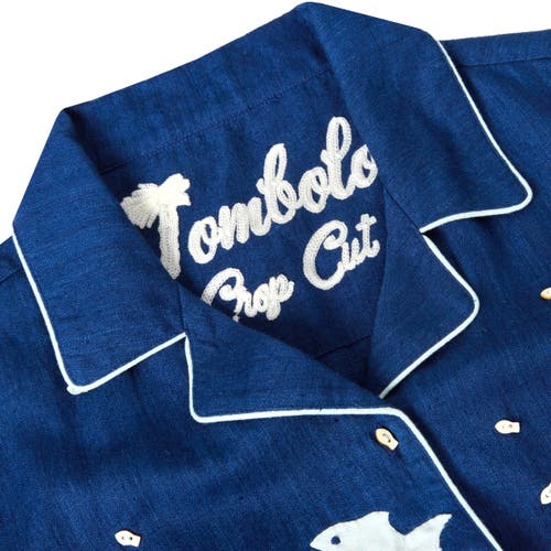 Tombolo 'teamwork' Cabana ~ Crop Cut In Blue