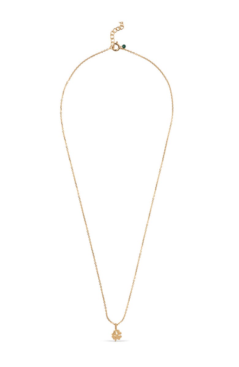 Enamel Copenhagen Four-Leaf Clover Necklace, Main, color, 925S/Gp/M