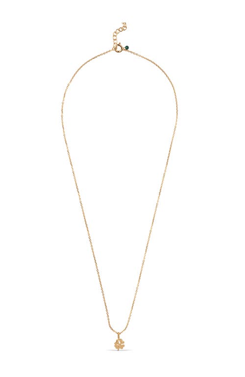 Enamel Copenhagen Four-leaf Clover Necklace In Gold