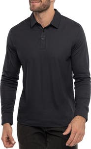 TravisMathew State Room Textured Long Sleeve Polo
