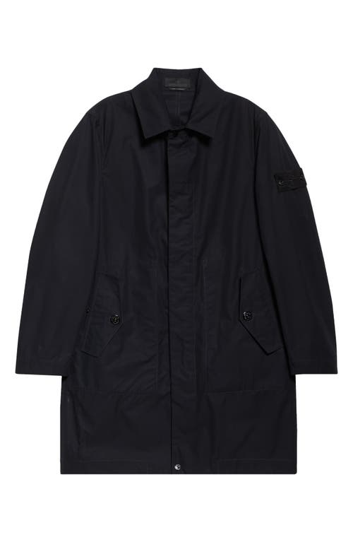 Stone Island Ghost Cotton Canvastrench Coat In V0029 Black